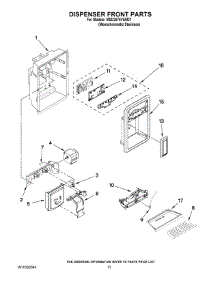 08 - Dispenser Front Parts parts for Maytag Refrigerator MSD2576VEM01 / from AppliancePartsPros.com