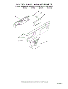 02 - Control Panel And Latch Parts parts for Maytag Dishwasher MDB6769AWB2 / from AppliancePartsPros.com