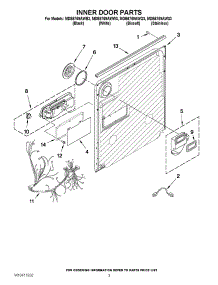 03 - Inner Door Parts parts for Maytag Dishwasher MDB6769AWB3 / from AppliancePartsPros.com