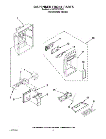 08 - Dispenser Front Parts parts for Maytag Refrigerator MSD2578VEM01 / from AppliancePartsPros.com