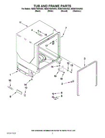 05 - Tub And Frame Parts parts for Maytag Dishwasher MDB6769AWQ3 / from AppliancePartsPros.com