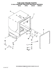 05 - Tub And Frame Parts parts for Maytag Dishwasher MDB6769AWQ4 / from AppliancePartsPros.com