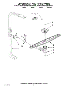 07 - Upper Wash And Rinse Parts parts for Maytag Dishwasher MDB6769AWQ5 / from AppliancePartsPros.com