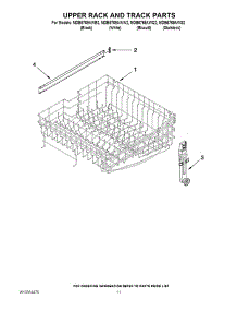 09 - Upper Rack And Track Parts parts for Maytag Dishwasher MDB6769AWS2 / from AppliancePartsPros.com