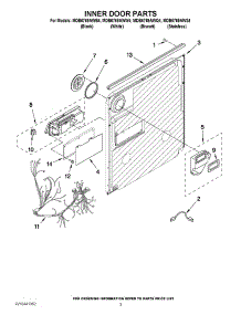 03 - Inner Door Parts parts for Maytag Dishwasher MDB6769AWW4 / from AppliancePartsPros.com