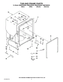 05 - Tub And Frame Parts parts for Maytag Dishwasher MDB6769AWW5 / from AppliancePartsPros.com