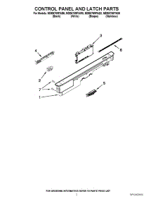 02 - Control Panel And Latch Parts parts for Maytag Dishwasher MDB6769PAS0 / from AppliancePartsPros.com