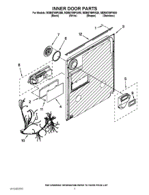 03 - Inner Door Parts parts for Maytag Dishwasher MDB6769PAS0 / from AppliancePartsPros.com