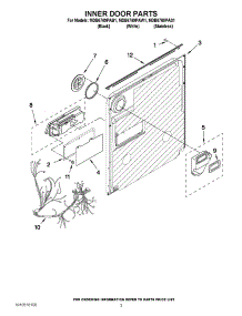 03 - Inner Door Parts parts for Maytag Dishwasher MDB6769PAW1 / from AppliancePartsPros.com