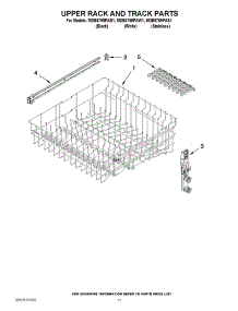 09 - Upper Rack And Track Parts parts for Maytag Dishwasher MDB6769PAW1 / from AppliancePartsPros.com