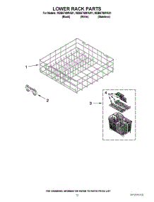 10 - Lower Rack Parts parts for Maytag Dishwasher MDB6769PAW1 / from AppliancePartsPros.com