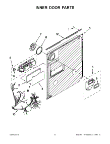 03 - Inner Door Parts parts for Maytag Dishwasher MDB6769PAW2 / from AppliancePartsPros.com