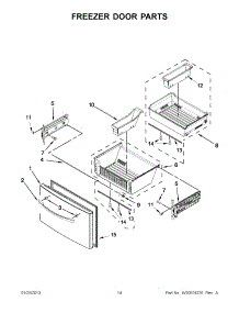 07 - Freezer Door Parts parts for Maytag Refrigerator MFT2673BEW10 / from AppliancePartsPros.com