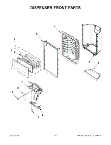 08 - Dispenser Front Parts parts for Maytag Refrigerator MFT2673BEW10 / from AppliancePartsPros.com