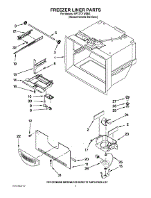 02 - Freezer Liner Parts parts for Maytag Refrigerator MFT2771WEM3 / from AppliancePartsPros.com