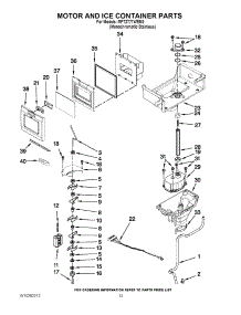 07 - Motor And Ice Container Parts parts for Maytag Refrigerator MFT2771WEM3 / from AppliancePartsPros.com