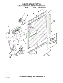 03 - Inner Door Parts parts for Maytag Dishwasher MDB7609AWS3 / from AppliancePartsPros.com