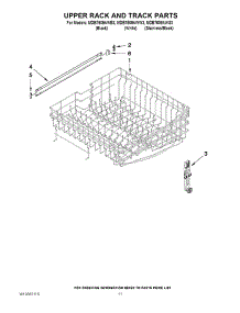 09 - Upper Rack And Track Parts parts for Maytag Dishwasher MDB7609AWS3 / from AppliancePartsPros.com