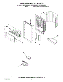 10 - Dispenser Front Parts parts for Maytag Refrigerator MFT2976AEB00 / from AppliancePartsPros.com