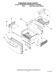 09 - Freezer Door Parts parts for Maytag Refrigerator MFT2976AEM00 / from AppliancePartsPros.com