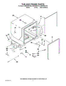 05 - Tub And Frame Parts parts for Maytag Dishwasher MDB7609AWW3 / from AppliancePartsPros.com