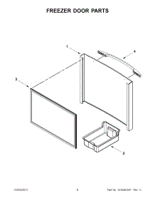 03 - Freezer Door Parts parts for Maytag Refrigerator MFW2055YEB00 / from AppliancePartsPros.com