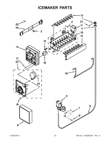 06 - Icemaker Parts parts for Maytag Refrigerator MFW2055YEB00 / from AppliancePartsPros.com
