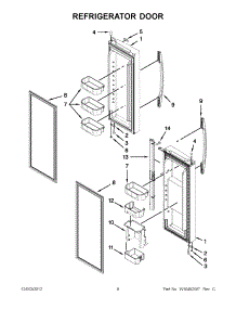 04 - Refrigerator Door parts for Maytag Refrigerator MFW2055YEW00 / from AppliancePartsPros.com
