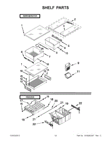 07 - Shelf Parts parts for Maytag Refrigerator MFW2055YEW00 / from AppliancePartsPros.com