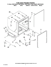 05 - Tub And Frame Parts parts for Maytag Dishwasher MDB7749AWB1 / from AppliancePartsPros.com
