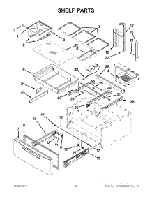 03 - Shelf Parts parts for Maytag Refrigerator MFX2570AEW0 / from AppliancePartsPros.com