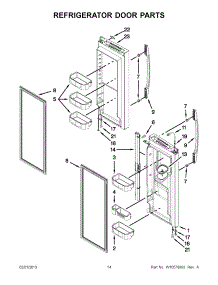 07 - Refrigerator Door Parts parts for Maytag Refrigerator MFX2570AEW4 / from AppliancePartsPros.com