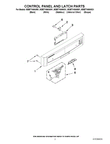 02 - Control Panel And Latch Parts parts for Maytag Dishwasher MDB7749AWQ1 / from AppliancePartsPros.com