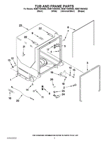 05 - Tub And Frame Parts parts for Maytag Dishwasher MDB7749AWQ2 / from AppliancePartsPros.com