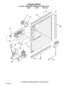 03 - Door Parts parts for Maytag Dishwasher MDB7749AWS0 / from AppliancePartsPros.com