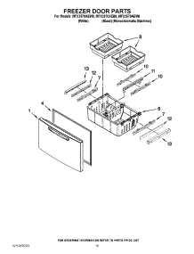 10 - Freezer Door Parts parts for Maytag Refrigerator MFX2570XEB0 / from AppliancePartsPros.com