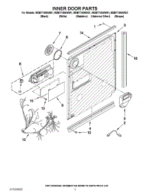 03 - Inner Door Parts parts for Maytag Dishwasher MDB7749AWS1 / from AppliancePartsPros.com