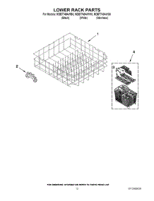10 - Lower Rack Parts parts for Maytag Dishwasher MDB7749AWW0 / from AppliancePartsPros.com