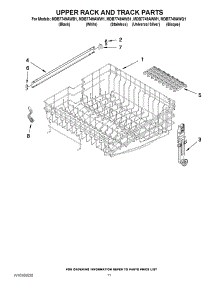09 - Upper Rack And Track Parts parts for Maytag Dishwasher MDB7749AWW1 / from AppliancePartsPros.com