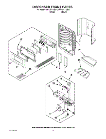 08 - Dispenser Front Parts parts for Maytag Refrigerator MFX2571XEB2 / from AppliancePartsPros.com