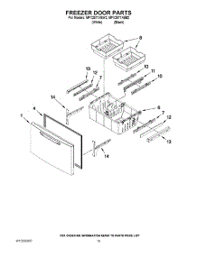 10 - Freezer Door Parts parts for Maytag Refrigerator MFX2571XEB2 / from AppliancePartsPros.com