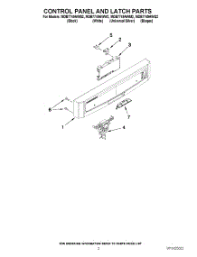 02 - Control Panel And Latch Parts parts for Maytag Dishwasher MDB7749AWW2 / from AppliancePartsPros.com