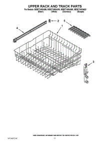09 - Upper Rack And Track Parts parts for Maytag Dishwasher MDB7749SAM0 / from AppliancePartsPros.com
