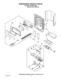 08 - Dispenser Front Parts parts for Maytag Refrigerator MFX2571XEM2 / from AppliancePartsPros.com