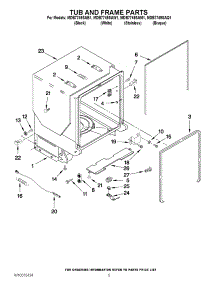 05 - Tub And Frame Parts parts for Maytag Dishwasher MDB7749SAM1 / from AppliancePartsPros.com