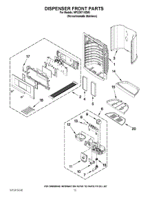08 - Dispenser Front Parts parts for Maytag Refrigerator MFX2571XEM3 / from AppliancePartsPros.com