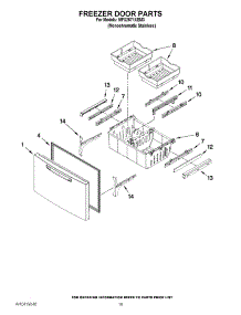 10 - Freezer Door Parts parts for Maytag Refrigerator MFX2571XEM3 / from AppliancePartsPros.com