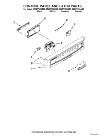 02 - Control Panel And Latch Parts parts for Maytag Dishwasher MDB7749SAQ0 / from AppliancePartsPros.com