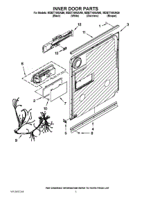 03 - Inner Door Parts parts for Maytag Dishwasher MDB7749SAQ0 / from AppliancePartsPros.com