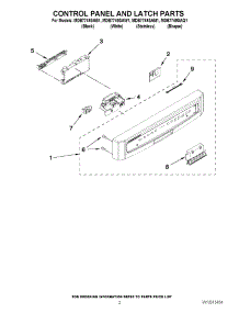 02 - Control Panel And Latch Parts parts for Maytag Dishwasher MDB7749SAQ1 / from AppliancePartsPros.com